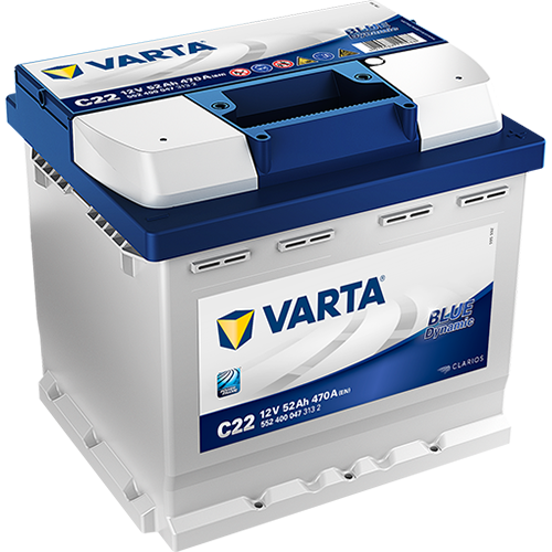 Аккумулятор Varta Blue Dynamic B34 52Ah 470A 207x175x190 "- +"