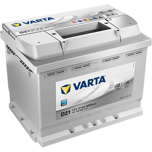 Аккумулятор Varta Silver Dynamic D21 61Ah 600A 242x175x175 "- +"