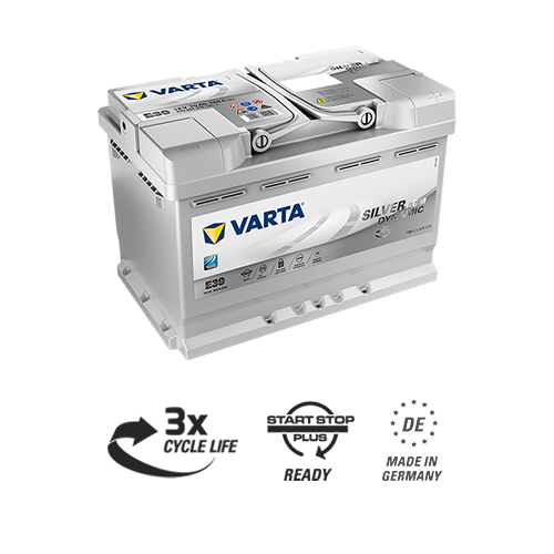 Аккумулятор Varta Silver Dynamic AGM E39 70Ah 760A 278x175x190 "- +"