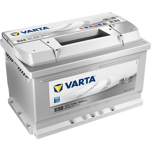 Аккумулятор Varta Silver Dynamic E38 74Ah 750A 278x175x175 "- +"