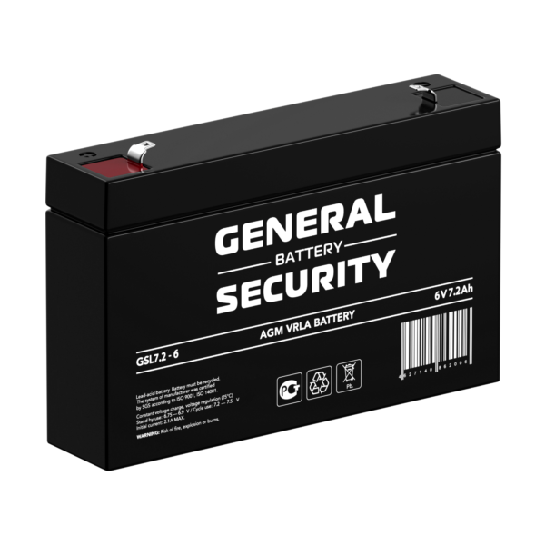 Аккумулятор General Security GSL 7.2-6 7,2Ah 2,16A 151x34x100