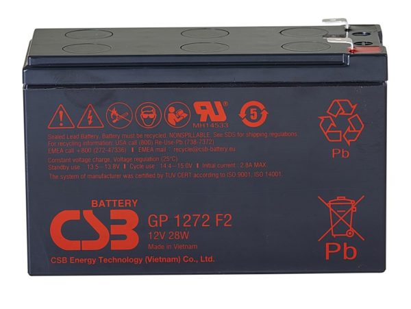 Аккумулятор CSB GP 1272 28W F2 7,2Ah 2,8A 150,9x64,8x94,3