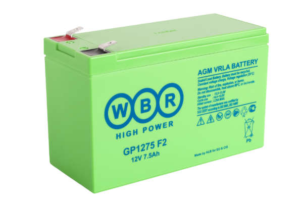 Аккумулятор WBR GP 1275 F2 7,5Ah 2,16A 151x65x102