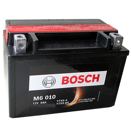 Мото аккумулятор BOSCH M6 014 (12V 10Ah) (YTX12-BS) 0092M60140 в Алматы