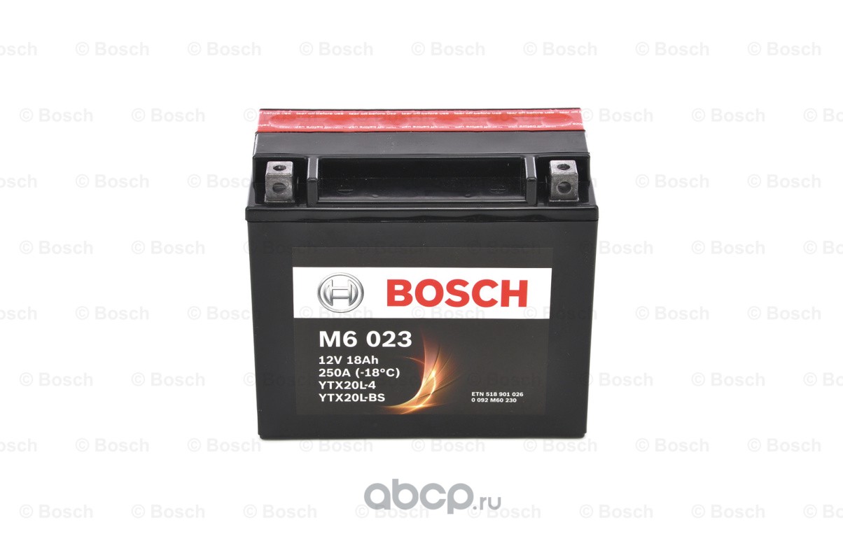 Мото аккумулятор BOSCH M6 021 (12V 14Ah) (YTX16-BS-1) 0092M60210 в Алматы