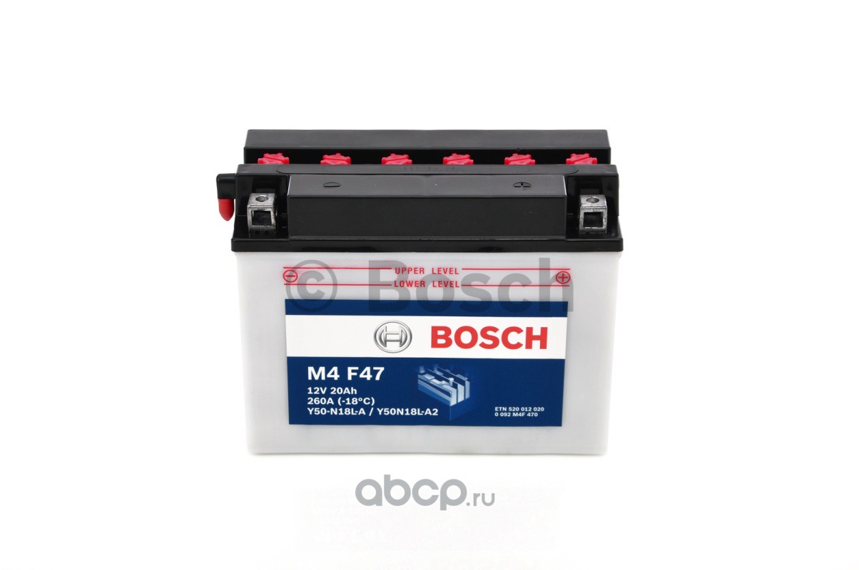 Bosch 0092M4F520 АКБ 25А/ч 220А 12в обратная полярн. 0 092 M4F 520 в Алматы