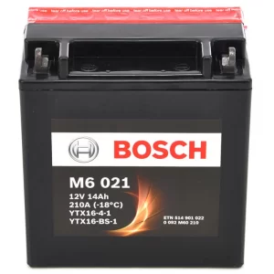 Мото аккумулятор BOSCH M6 021 (12V 14Ah) (YTX16-BS-1) 0092M60210 в Алматы